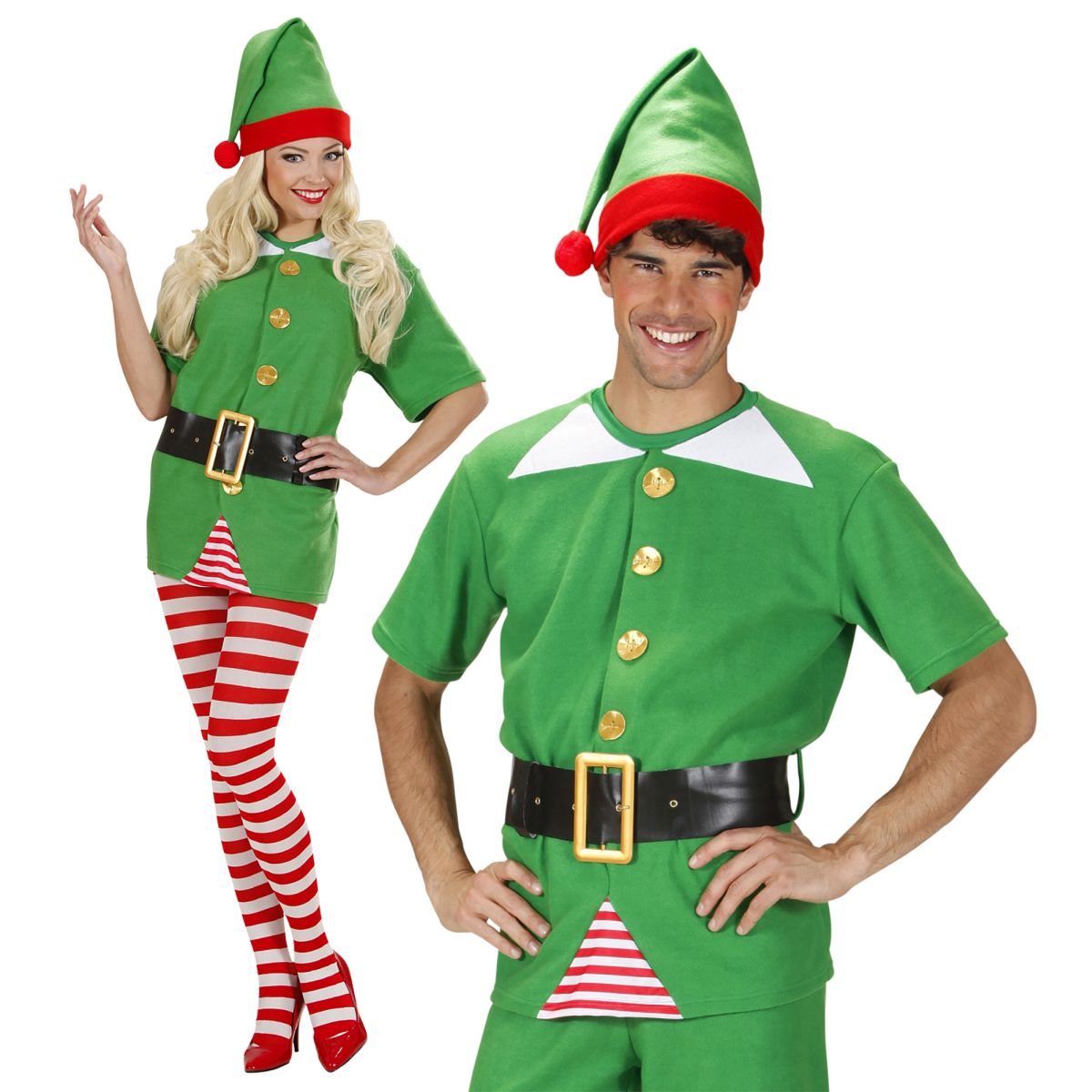 Elf, Weihnachtsmann Helfer, Weihnachtselfen Hemd, Gürtel, Hut