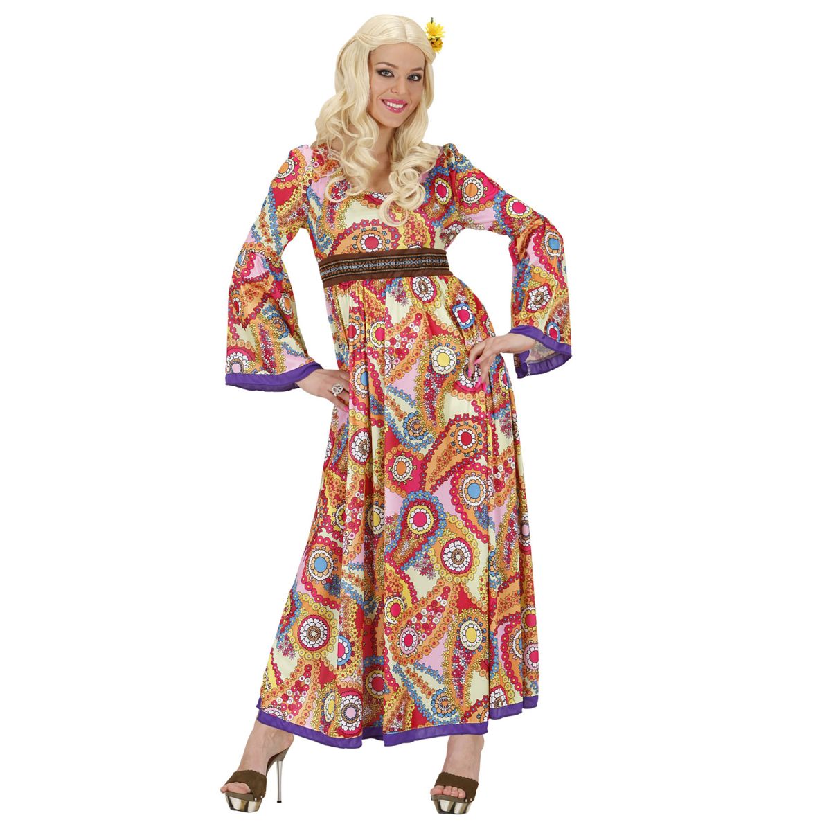 Hippie Kostüm Damenkleid Damenkostüm 80er Jahre Flower Power