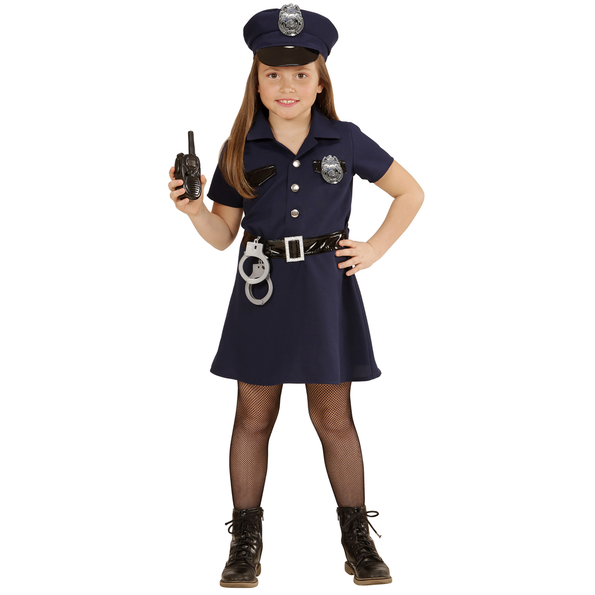 Polizistin Kostüm Mädchen Kleid, Polizeikostüm für Kinder Kinderkostüm 