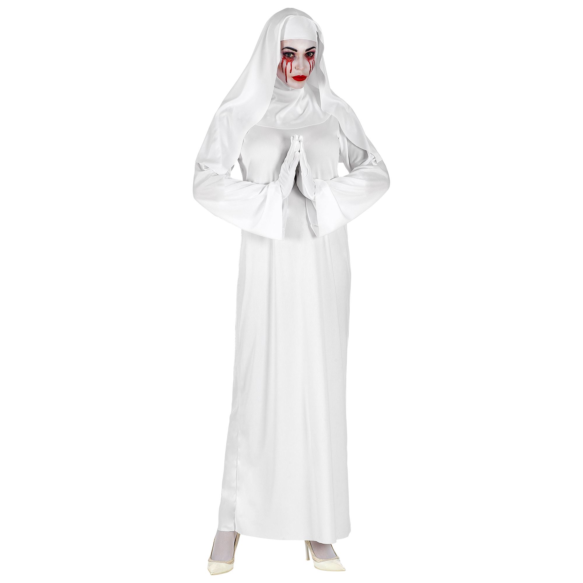 Geisternonne Nonnenkostüm, Nonne Halloween, Geist  Kopfbedeckung, Handschuhe 