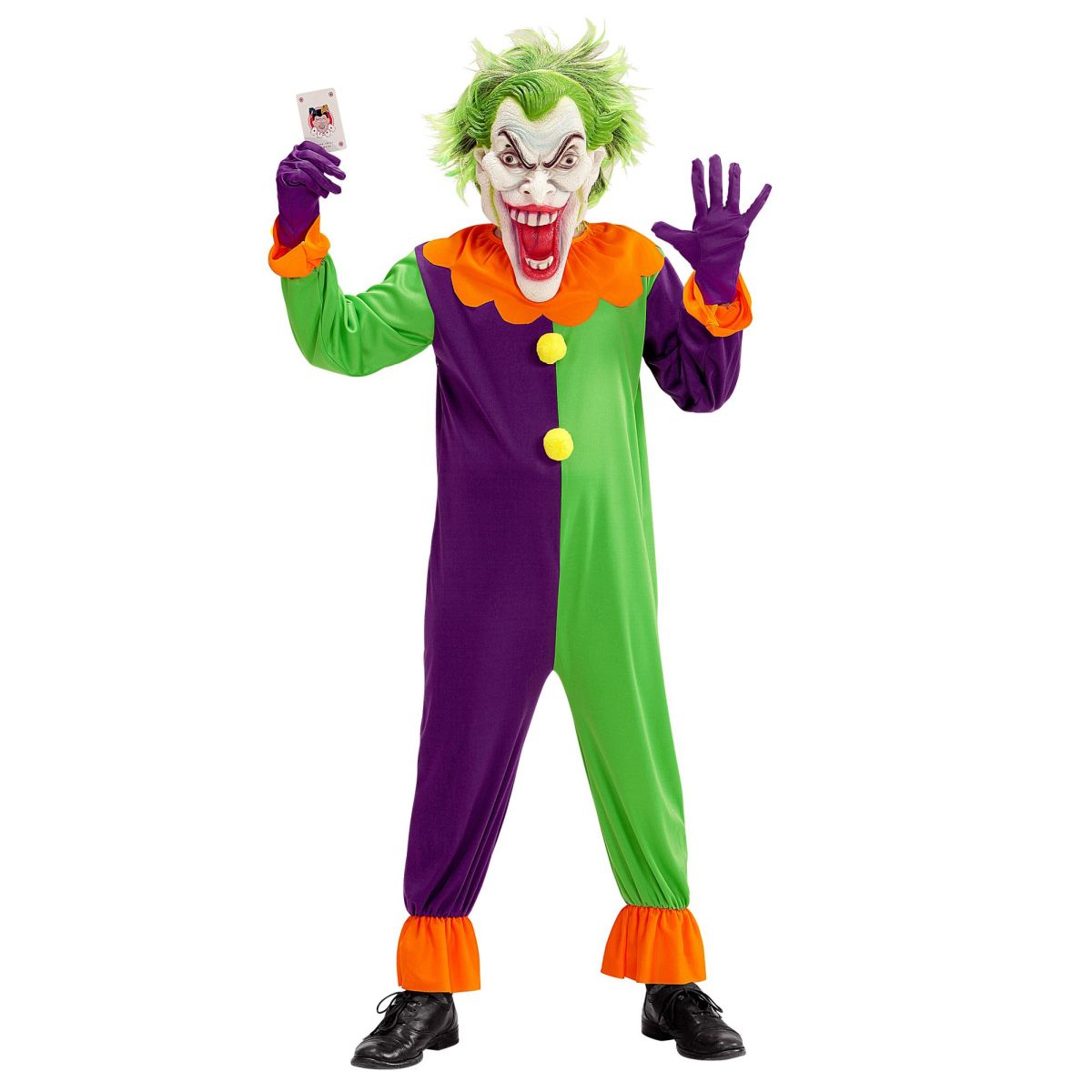 Gruselclown Evil Joker Kinderkostüm Halloween Kostüm, Maske