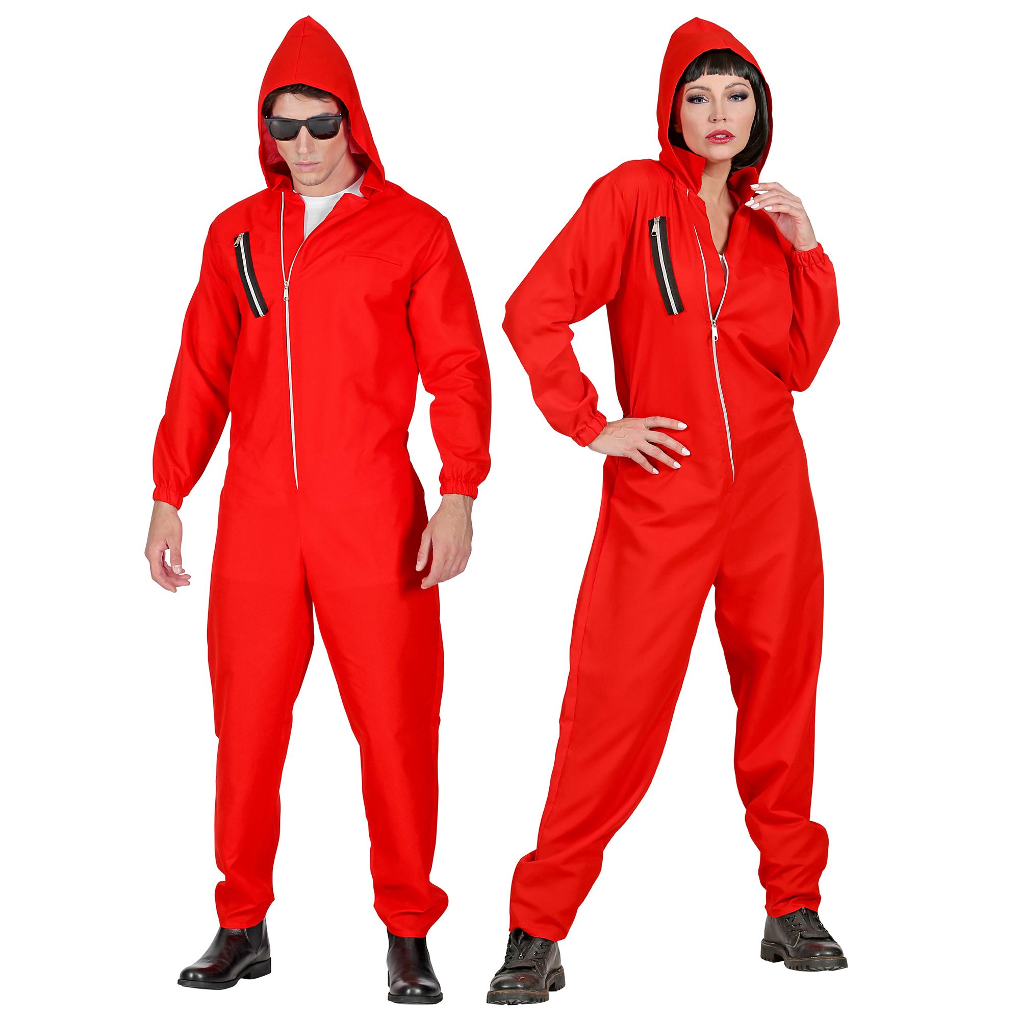 Roter Takers Overall  mit Kapuze Kostüm Männerkostüm Frauenkostüm