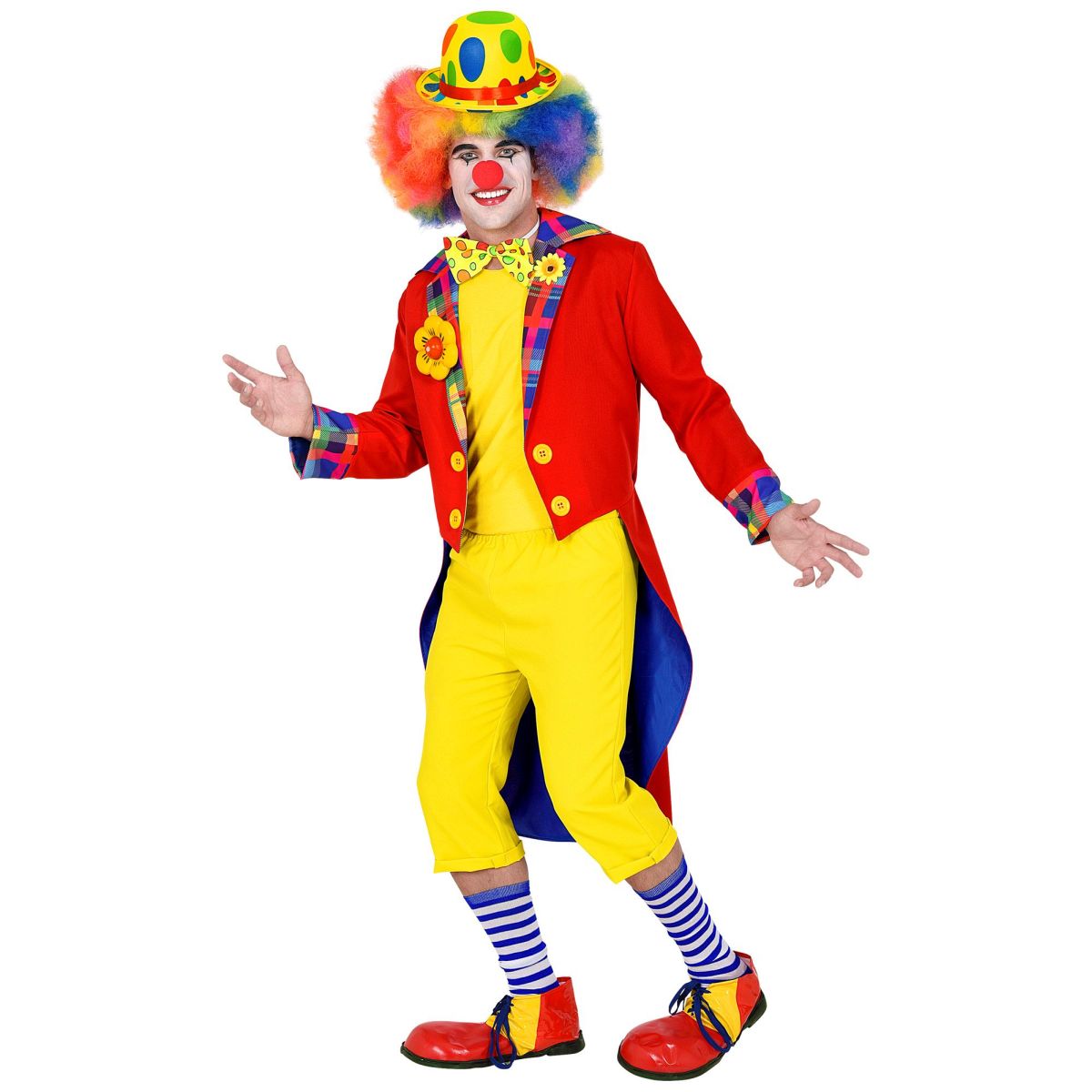 Clown Frack Herren, Clownkostüm, Karneval Zirkusclown, Clown Faschingskostüm Herren Gr. L
