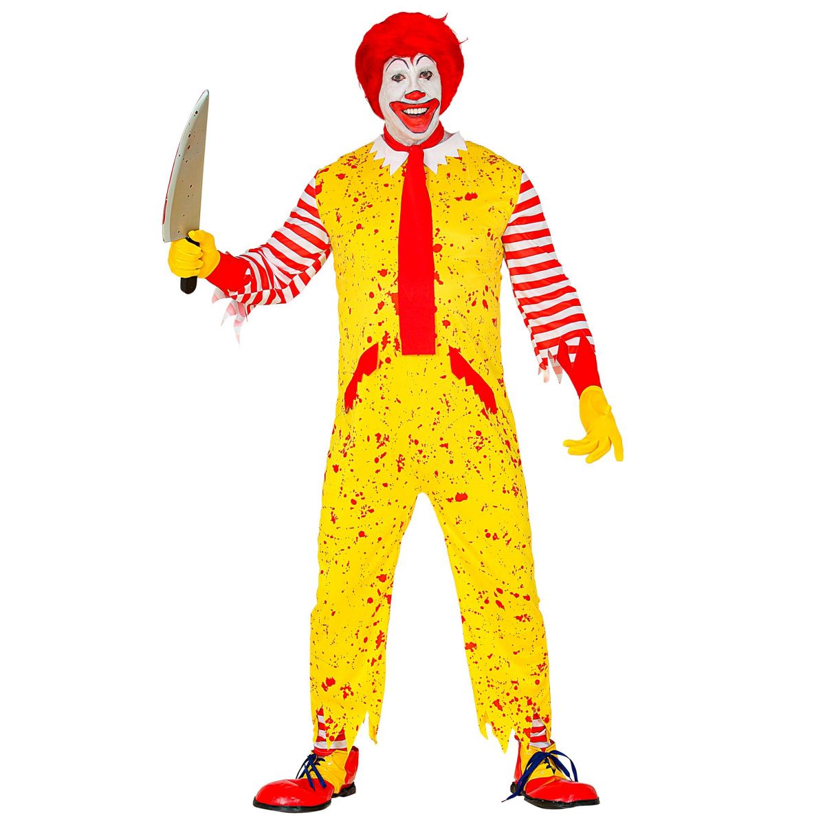 McKiller Clown, Halloween, Overall, Strümpfe ohne Füße, Schal