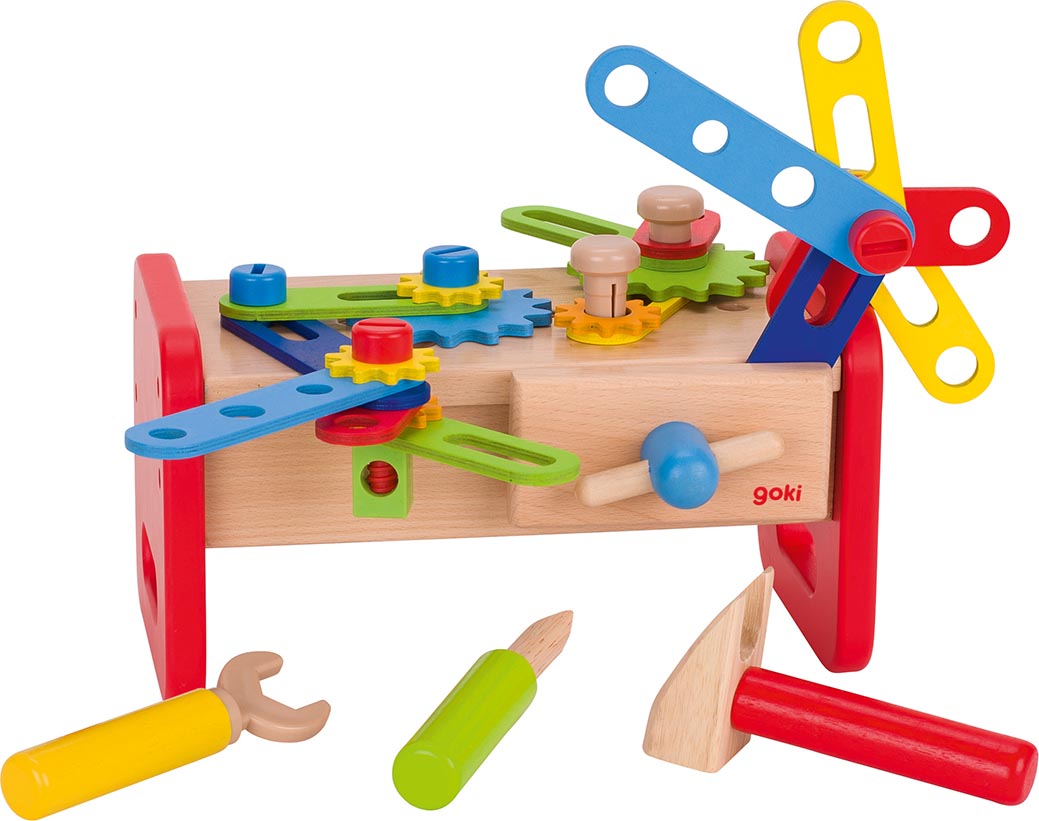 Werkbank für Kleinkinder Holzspielzeug Mini-Werkstatt aus Holz