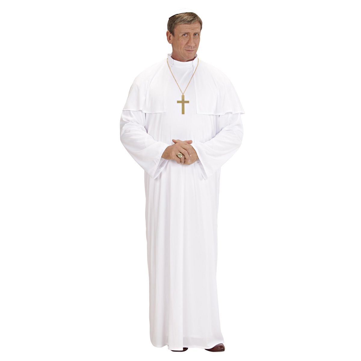 Papst Kostüm, Herrenkostüm, Priester, Bischof, Tunika, Pelerine, Kalotte
