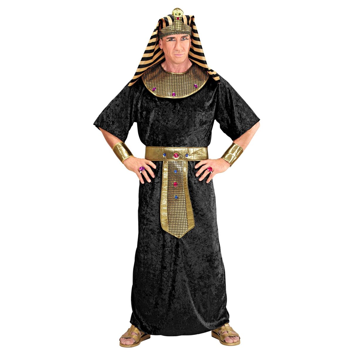 Tutanchamun Pharao Tunika, Kragen und Gürtel, Armbänder, Kopfbedeckung