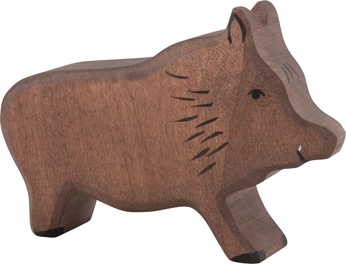 Holztiger Holzfigur Wildschwein, Eber