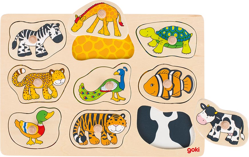 Einlegepuzzle Tiere Kinderspielzeug Spielzeug Puzzle Holz Puzzlen