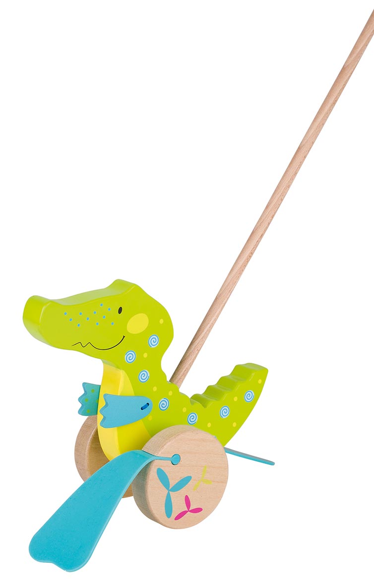 Schiebetier Krokodil Susibelle Schieben Spielzeug Draußen Tier