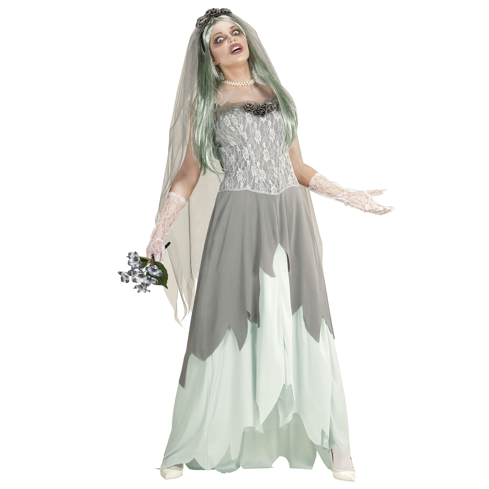 Zombie Braut Damenkostüm, Halloween, Kleid, Zombiekostüm, Hochzeit 