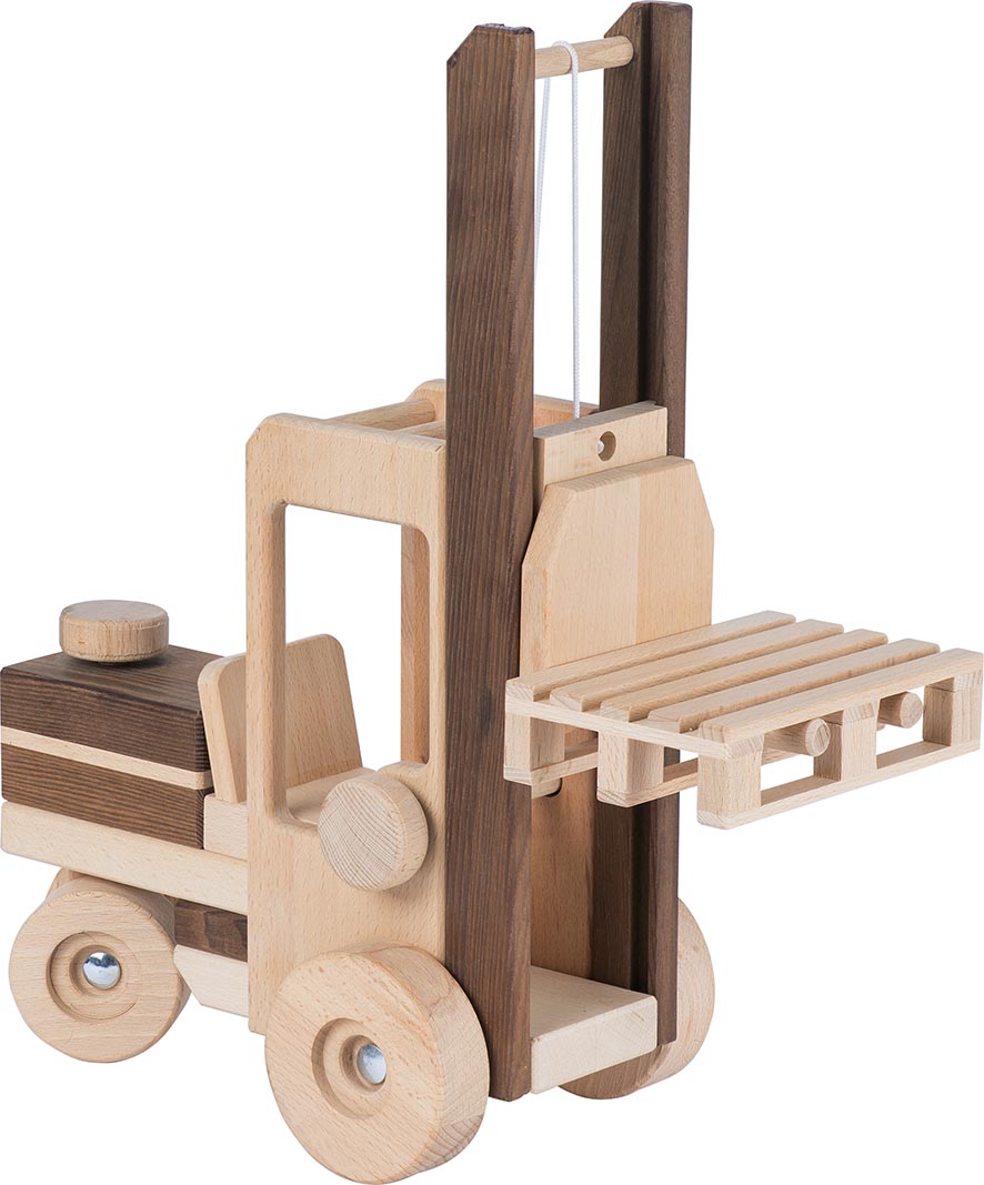 Gabelstapler Holzspielzeug Spielzeug Holzfahrzeug Palette Holz