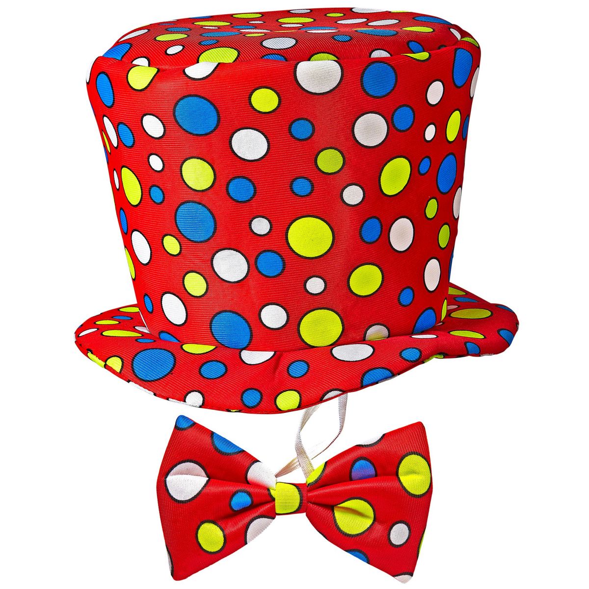 Clown-Hut mit Fliege, 2-tlg. Set, für Kinder, Zirkus, Geburtstag, Kostüm, Accessoire