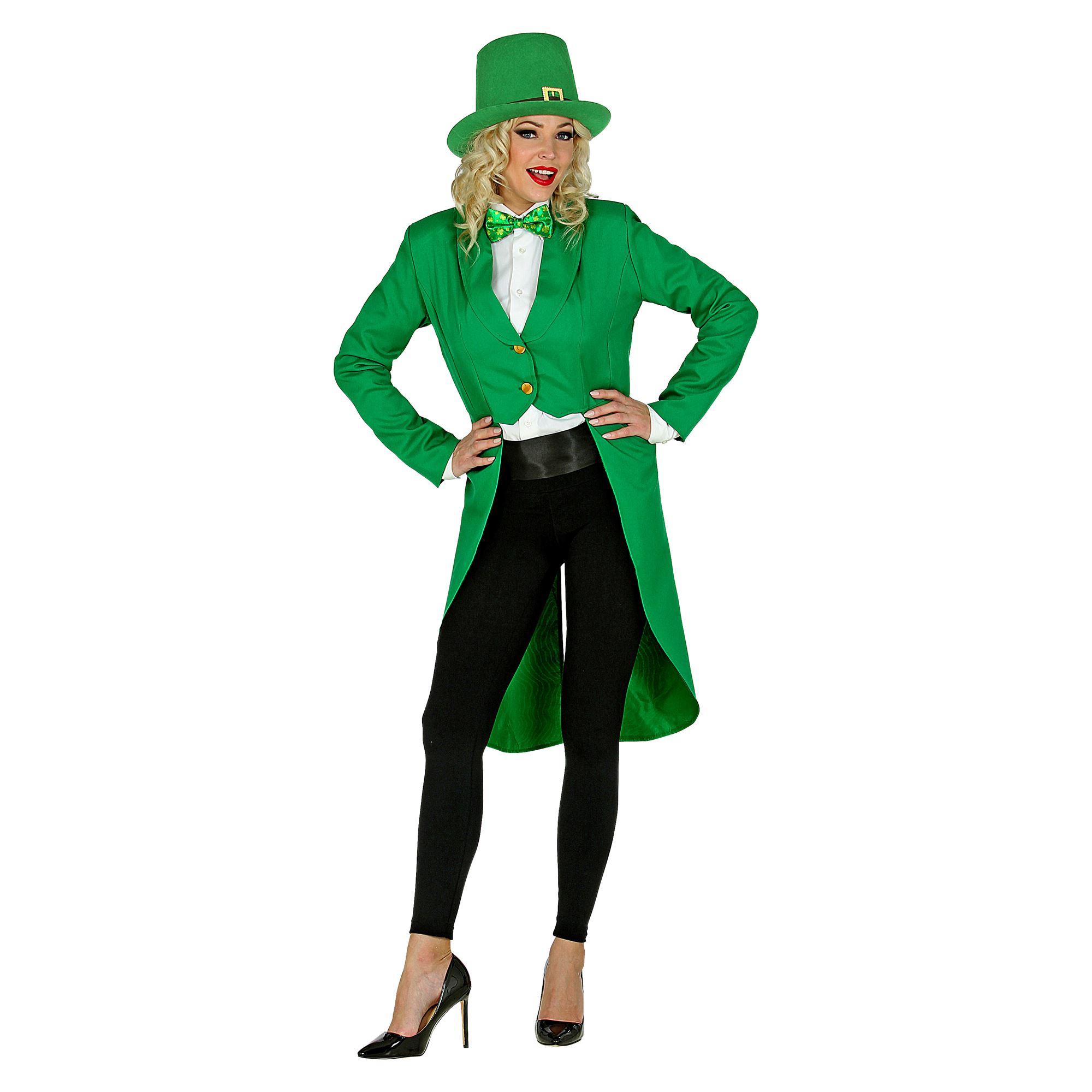 Showgirl Irin Leprechaun Damen Kostüm St. Patricks Day Grün Parade Frack Gr. XL