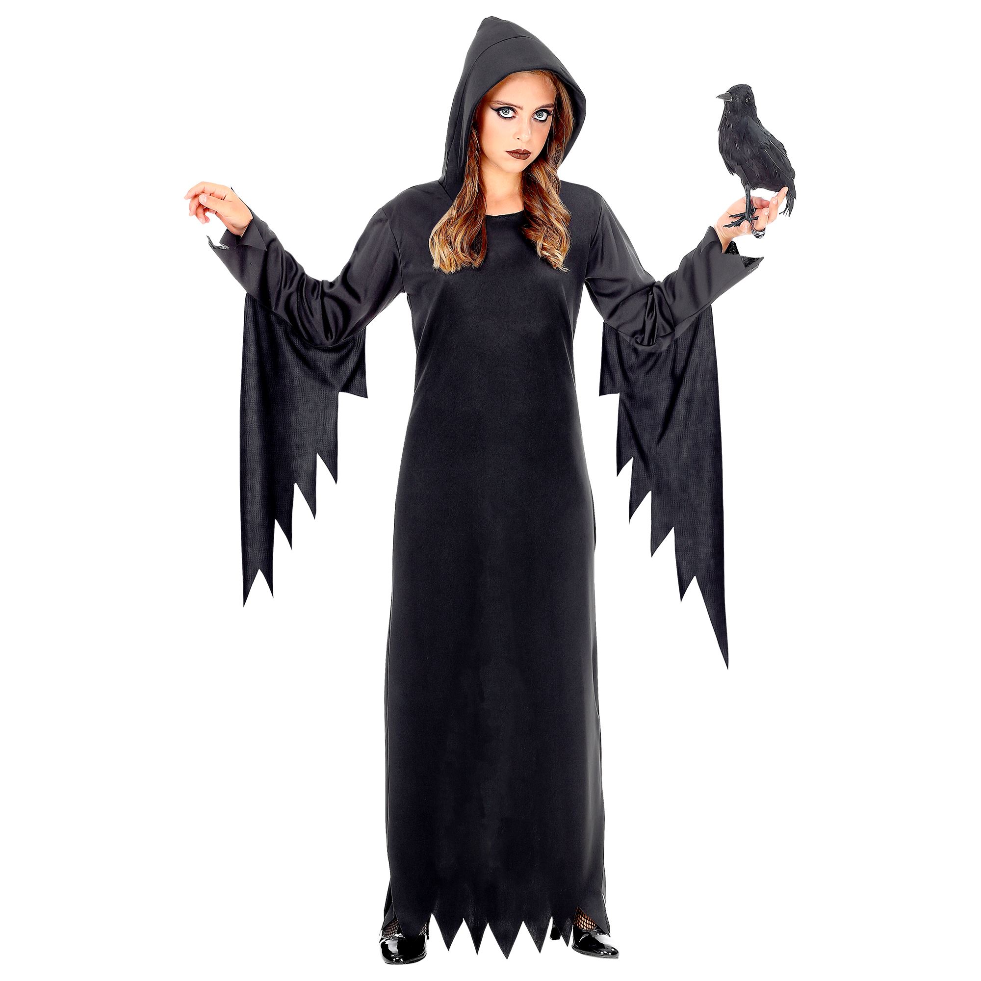 Dunkle Königin Kinderkostüm Gothic Queen Kleid mit Kapuze Königin, Halloween