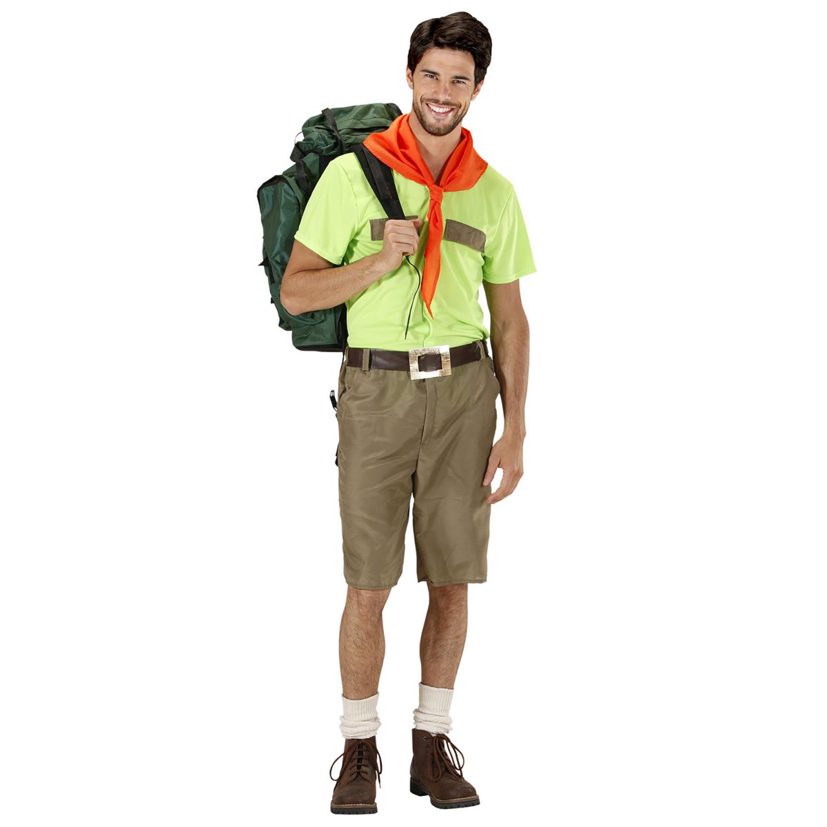 Boy Scout Hemd, Shorts, Gürtel  Halstuch Trapper Wanderer kostüm Herren