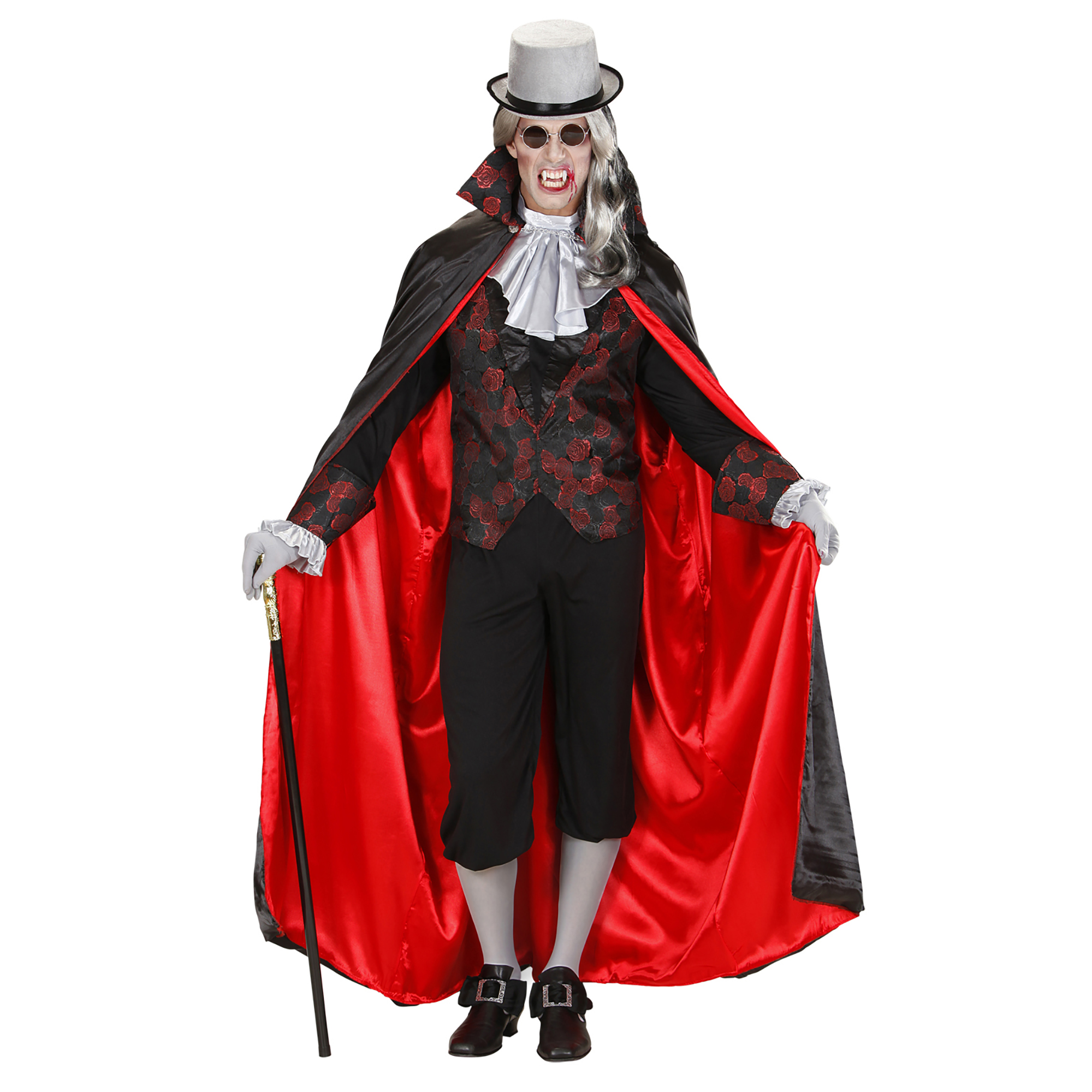 VAMPIR Hemd Vampirkostüm Fasching Herrenkostüm Halloween Herren Vampir 