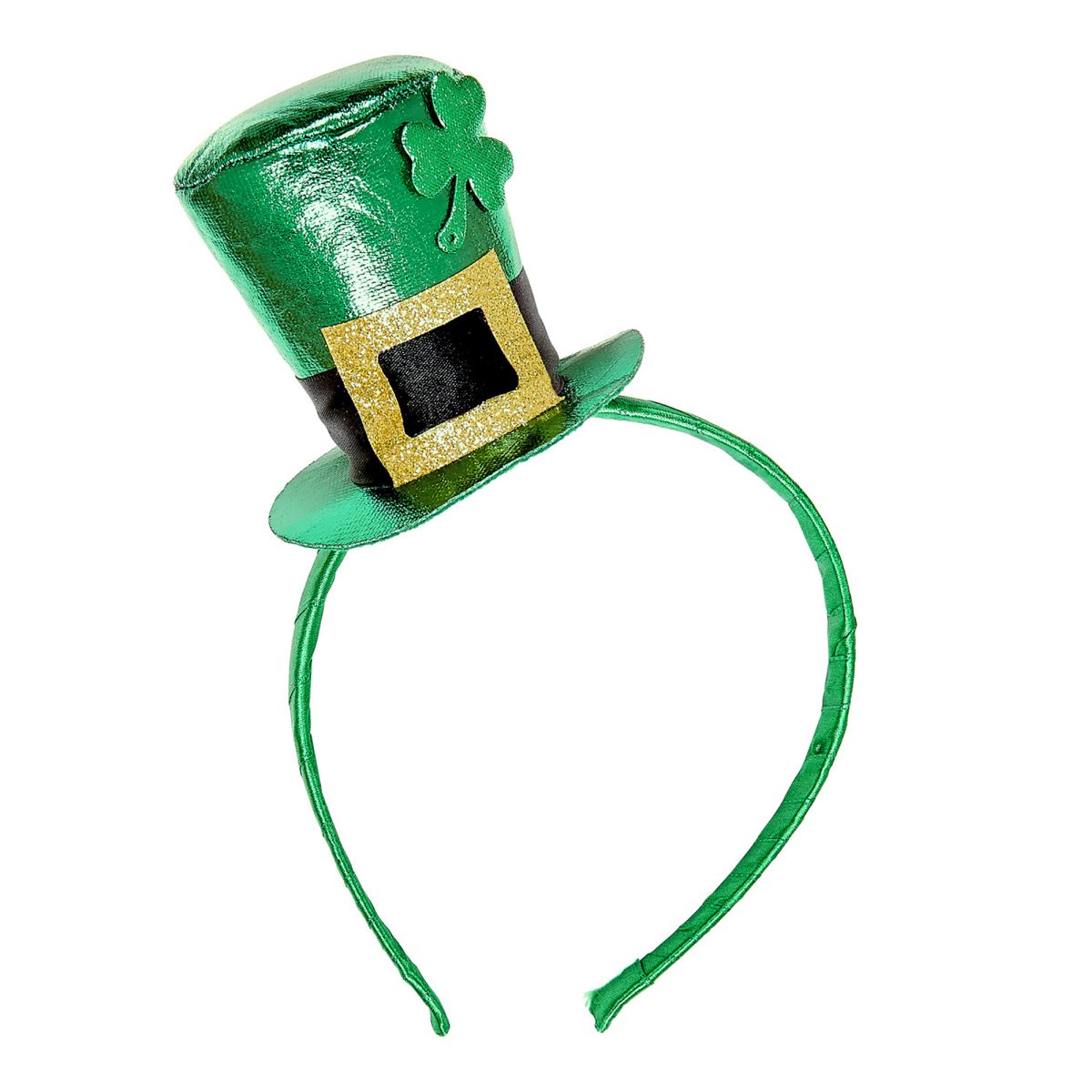 Haarreif St. Patrick's Day, metallisiertes Grün, Hut Grüner Hut Haarreifen