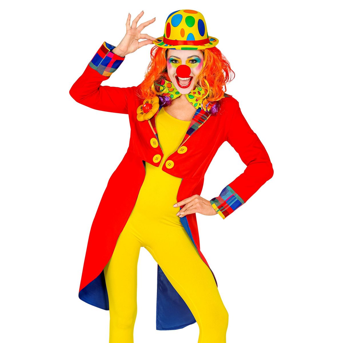 Clown Frack Damen, Clownkostüm, Karneval Zirkusclown, Clown Faschingskostüm Damen Gr. S