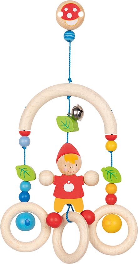 Mini-Trapez Zwerg Mobile Babyspielzeug Greifen Kinderbett Holz