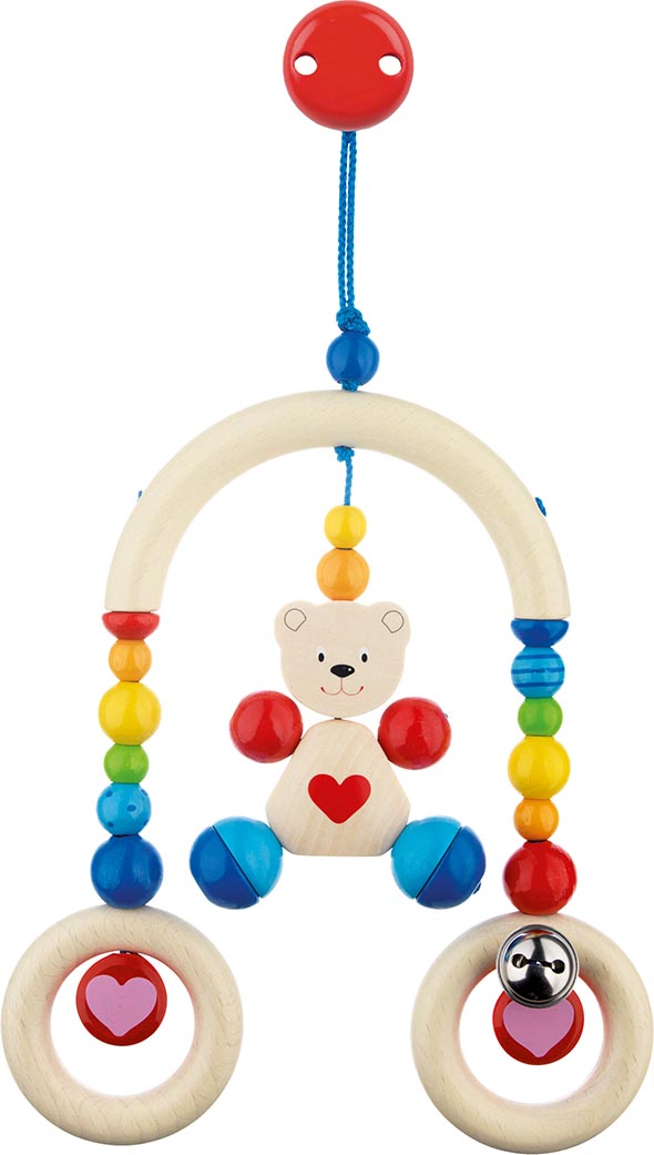 Mini-Trapez babyspieltrainer Spieltrainer Herzbär Holz 