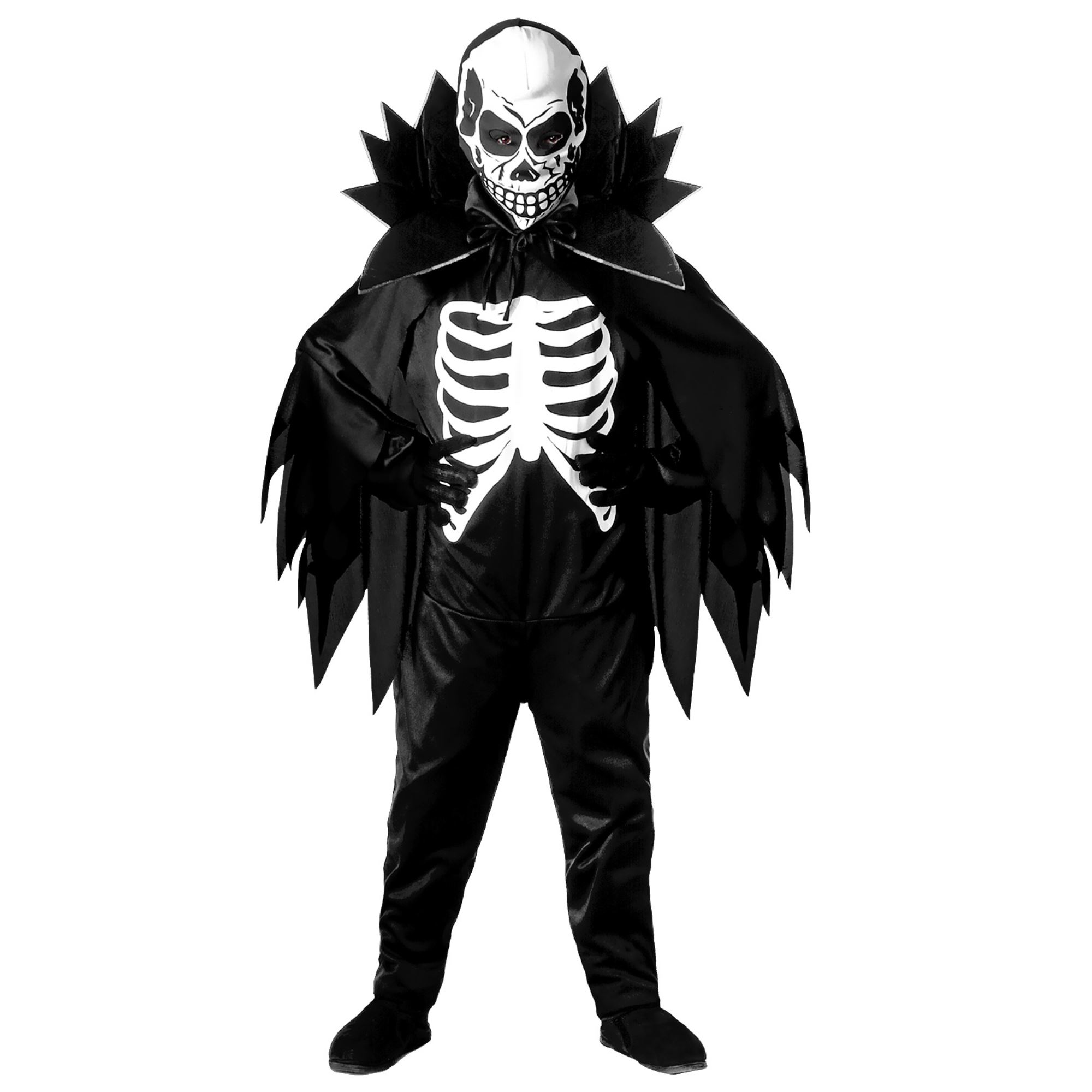 KINDER SKELETT Kostüm Halloween Jungen Knochenmann Fasching Skelettkostüm