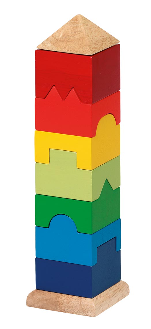 Stapelturm 9 teilig Stapelpyramide Puzzle Stapelspiel