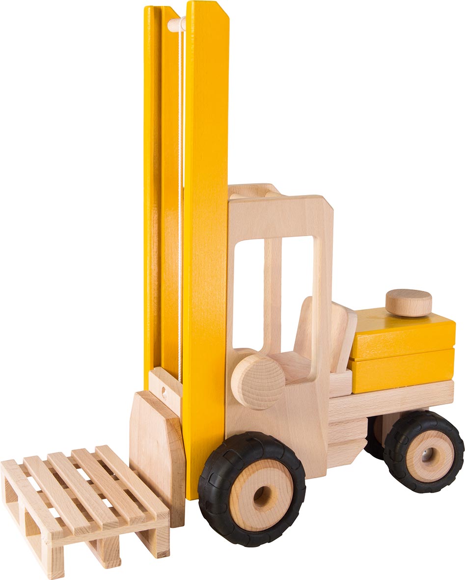 Gabelstapler Holzfahrzeug Baufahrzeug Holzspielzeug Spielauto Kinder