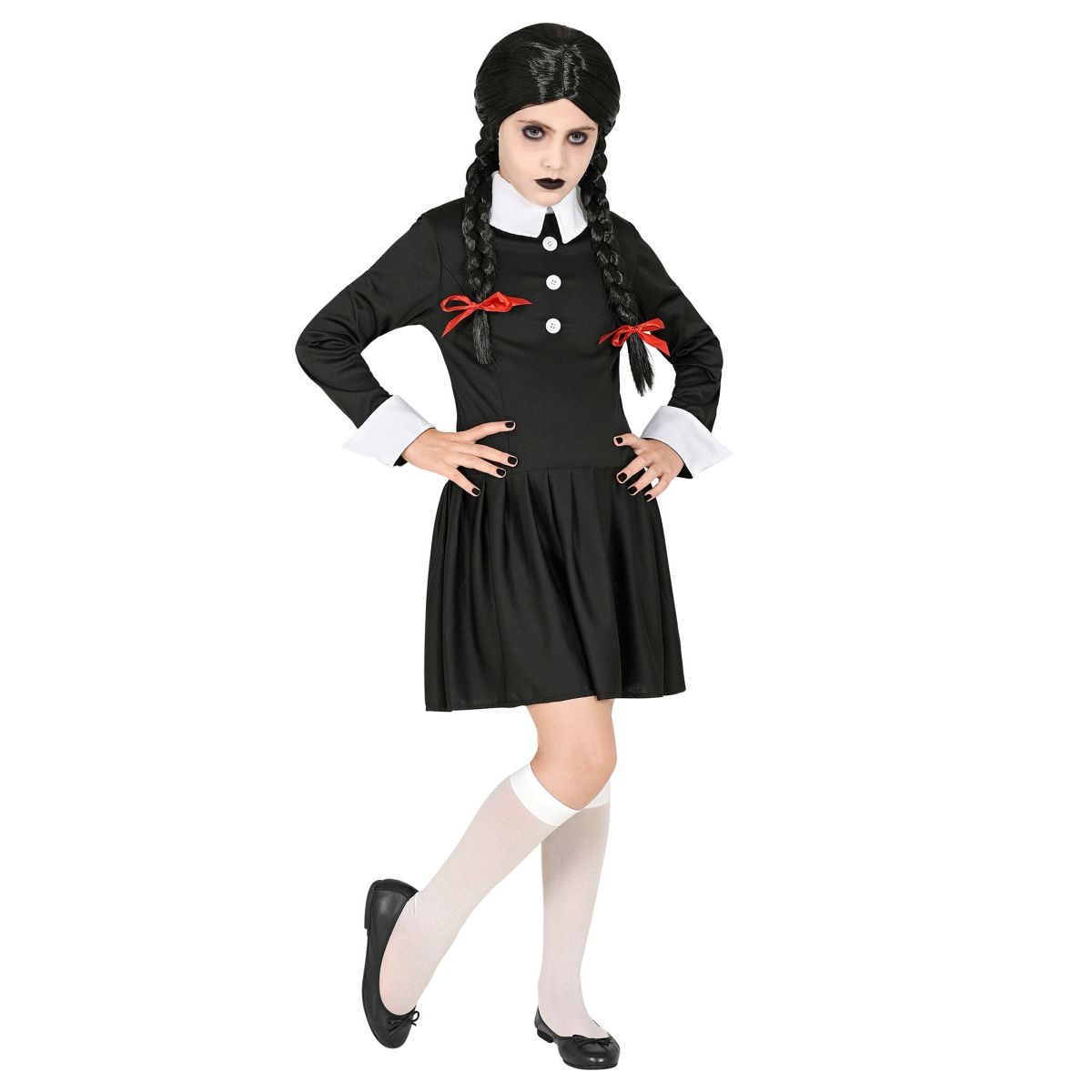 Dark Girl Kleid Schulmädchen Look Schauriges Kinderkostüm Halloween Outfit  158 cm / 11-13 Years