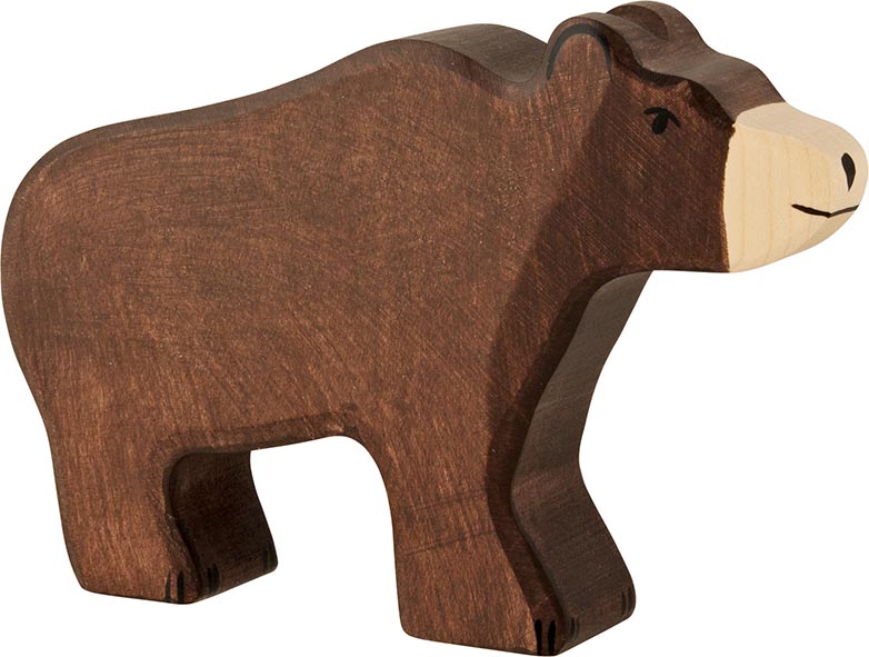 Holztiger Braunbär 80183 Holztier Holzfigur Holz Figur