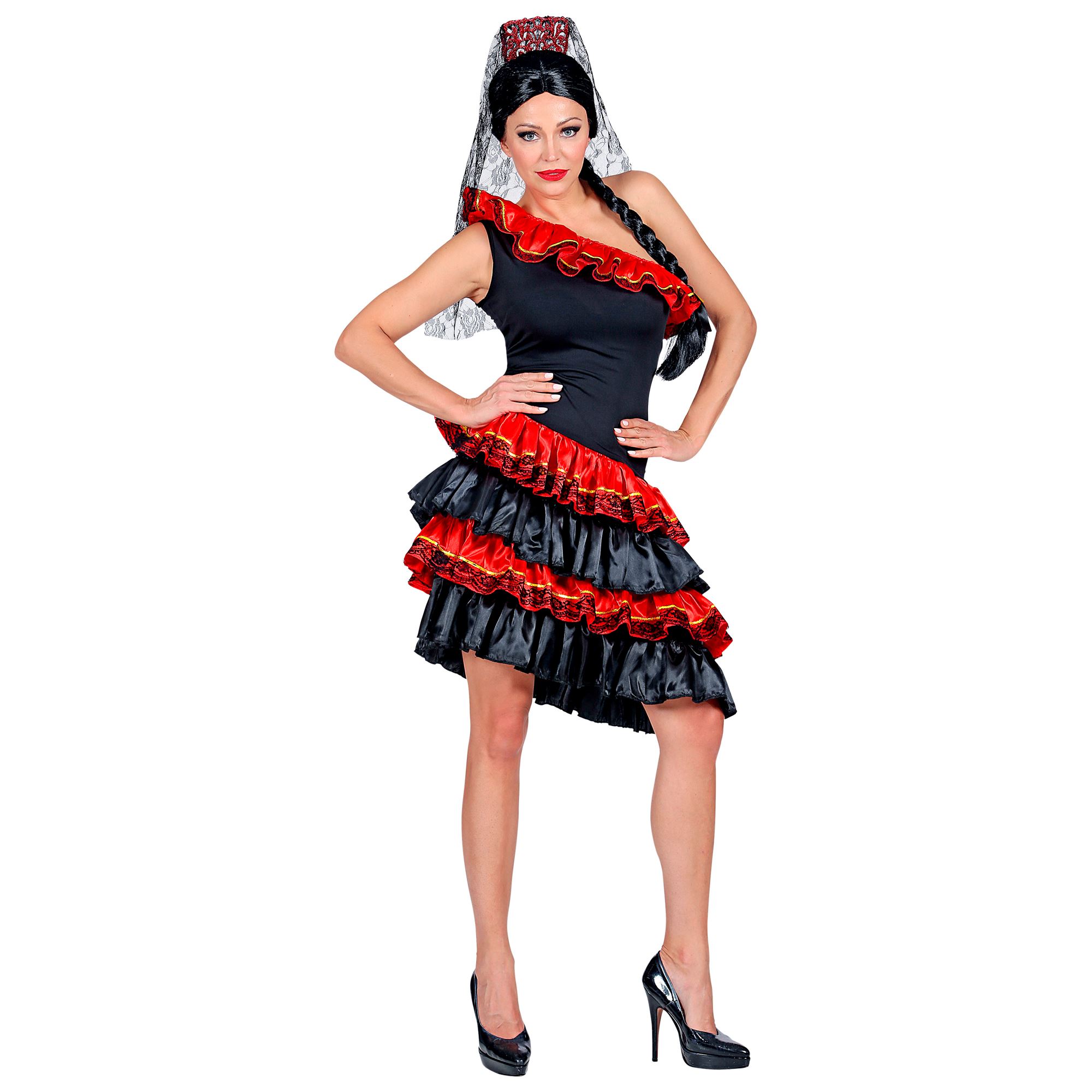 SPANISCHE SENORITA Kleid Damenkostüm Fasching Latina Tänzering Kostüm Gr. L