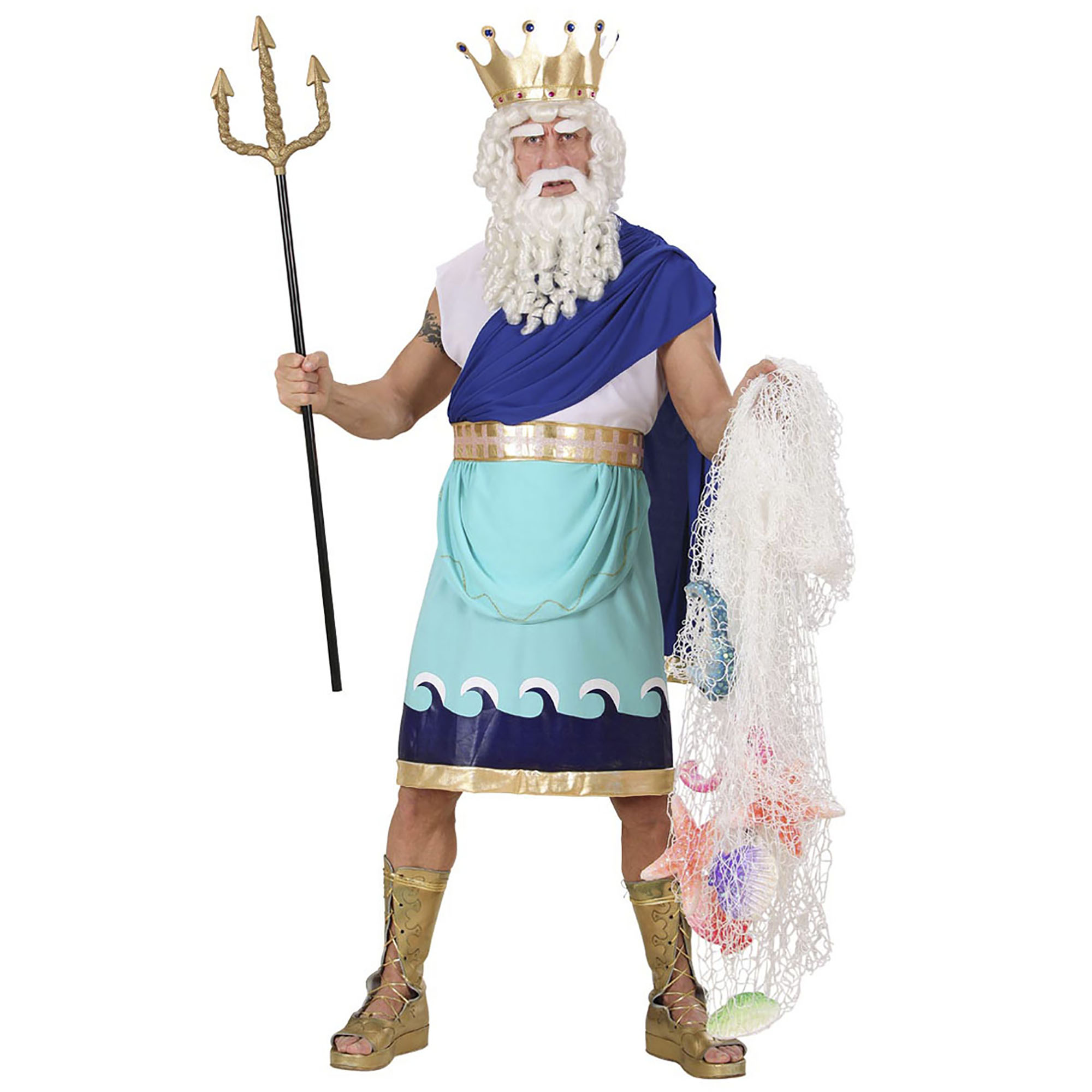  Poseidon Kostüm Meeresgott griechischer Gott Herrenkostüm Herrscher