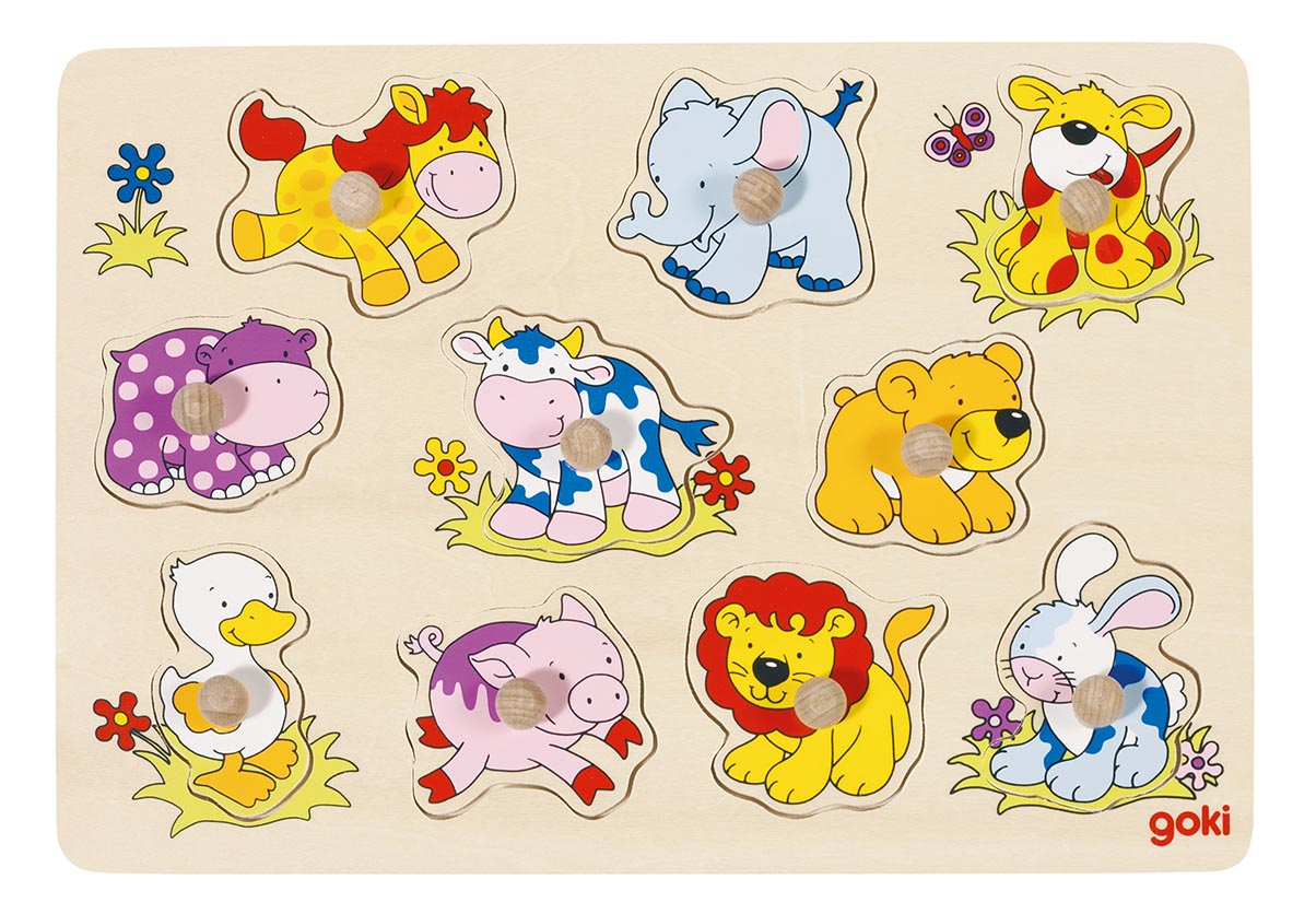 Kinderholzpuzzle Kinderpuzzle Holzpuzzle Tierkinder 10