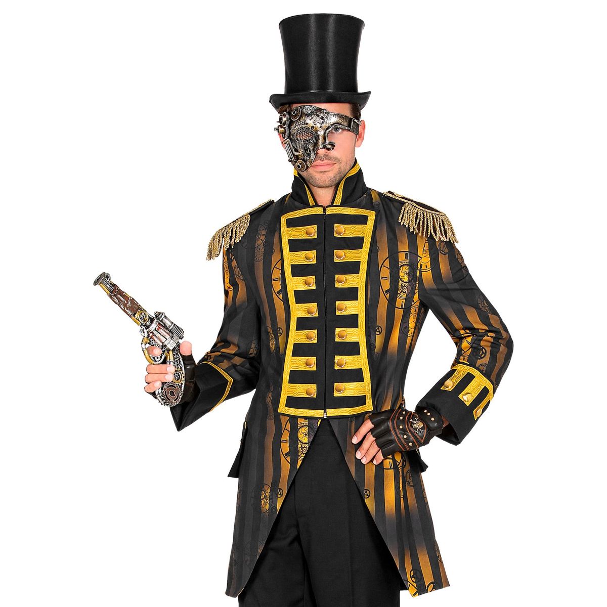Steampunk Paradefrack Pirat, Rock Star, Zirkusdirektor, Gardeuniform für Herren