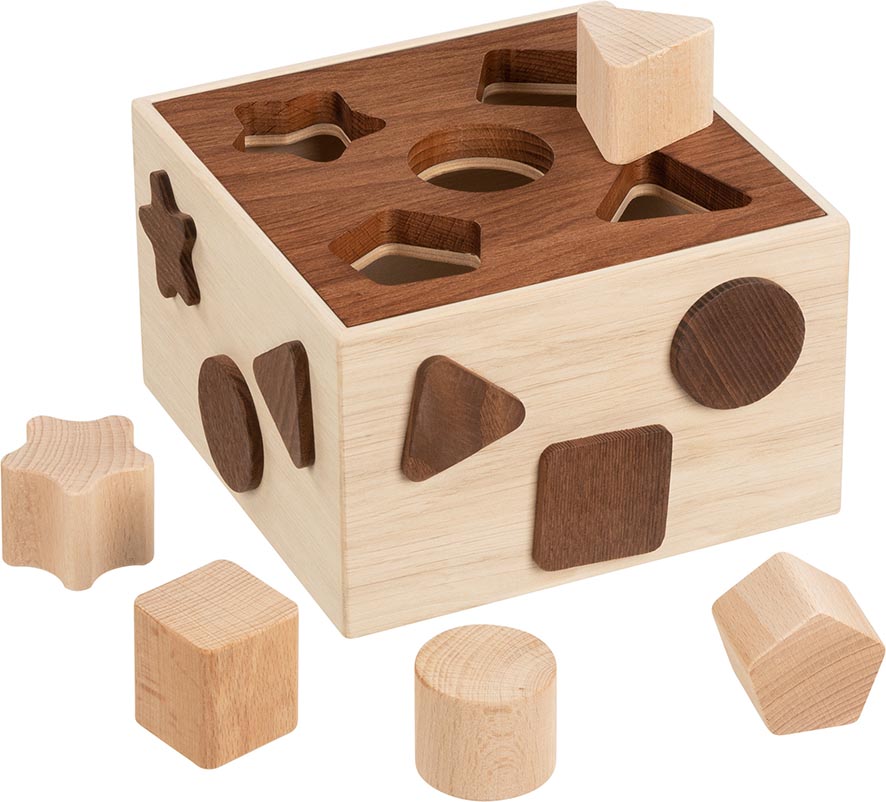 Sortierspiel aus Holz Holzspielzeug Motorikspielzeug für Kleinkinder