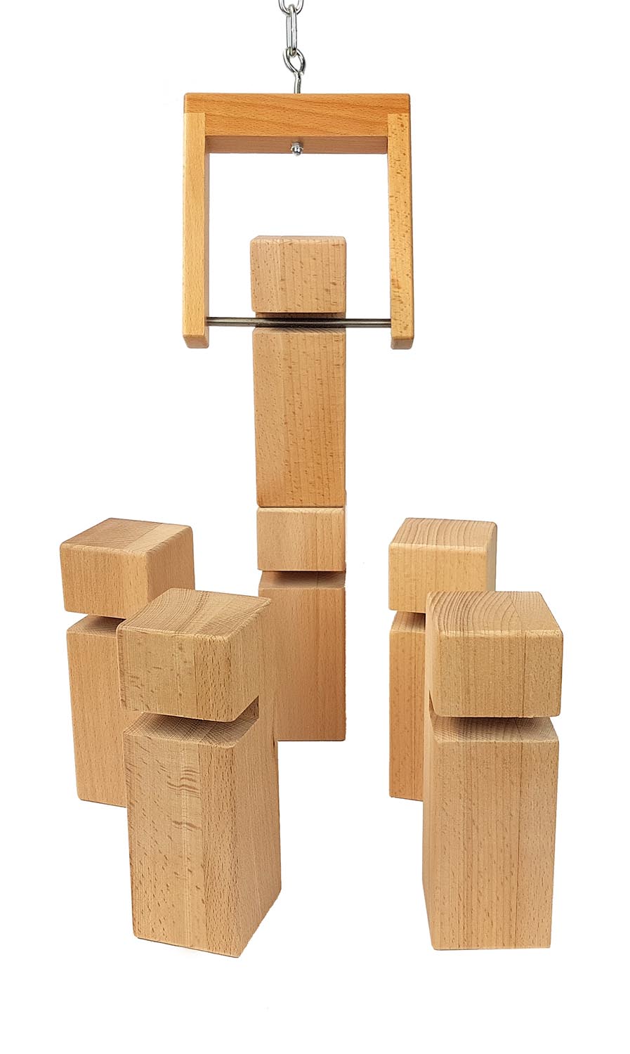 Fröbelturm aus Holz Koordinationsspiel Holzturm Gemeinschaftsspiel  bis 16 Spieler