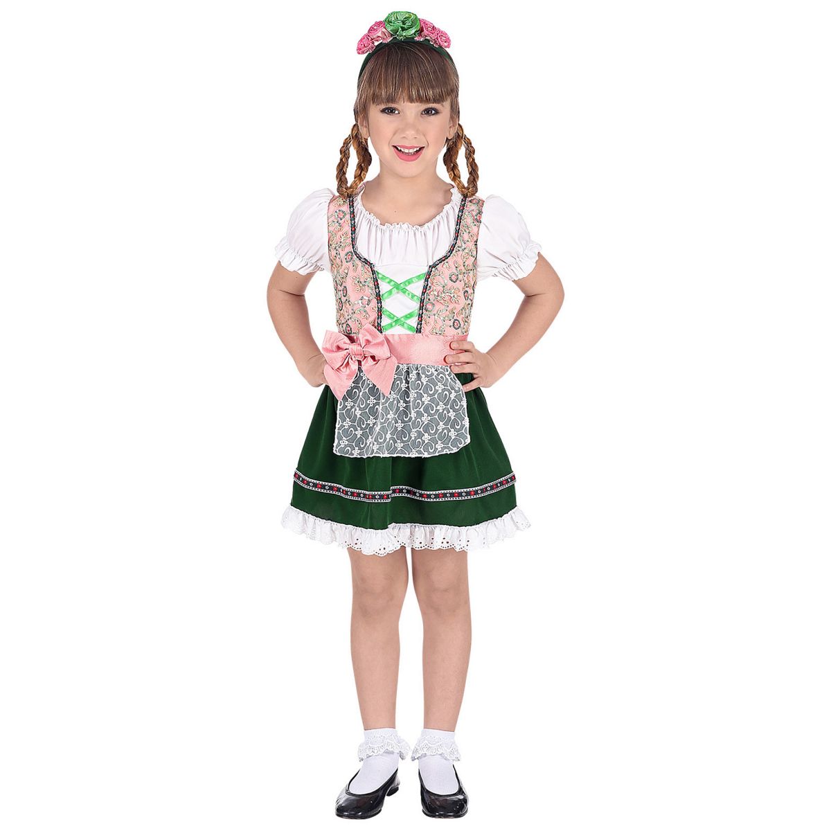 Bayerin Dirndl ,kleid für Kinder Kinderkostüm Kostüm Haarreif