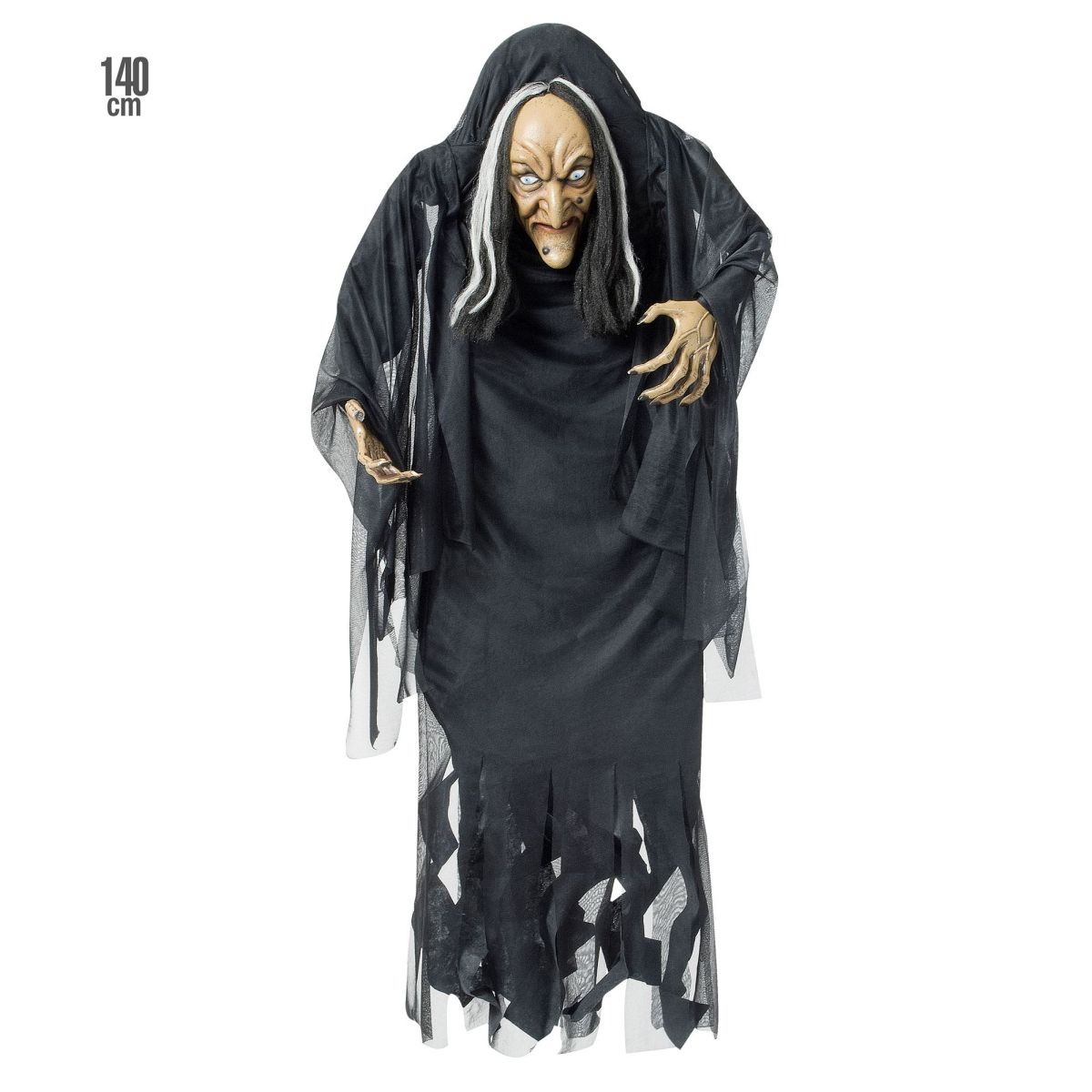 Hexe mit Buckel 140 cm, Halloween Dekoration